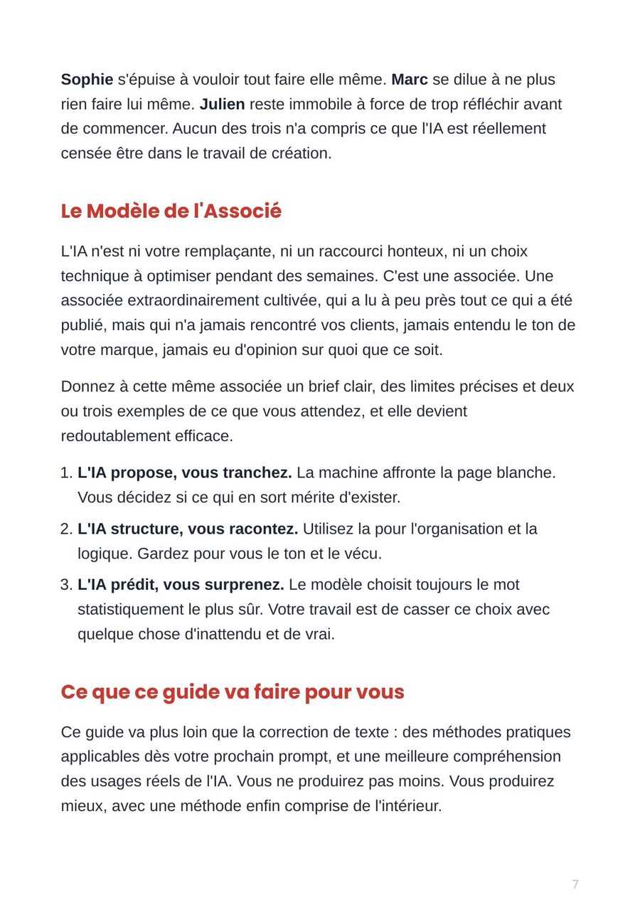 Le Modèle de l'Associé — Personne Ne Saura Que C'est l'IA